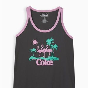 Torrid Ringer Coke Tank-Cotton Grey